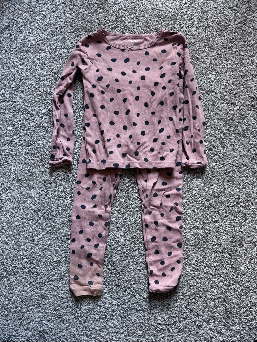 Cozy Kids Long-Sleeve Pajama Set - Pink & Mauve Animal and Dot Prints
